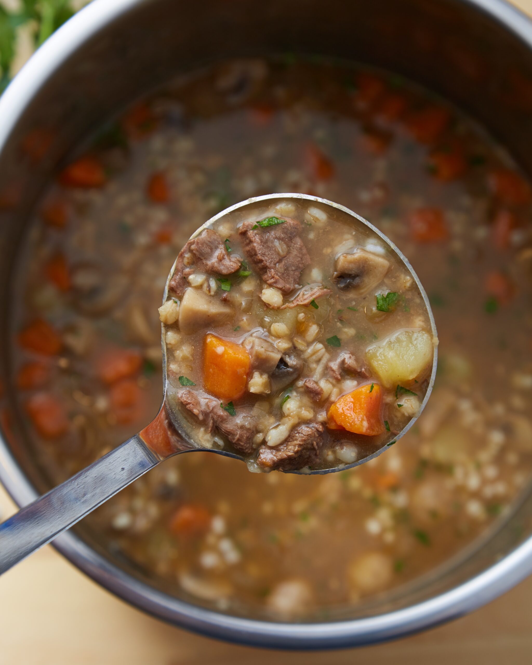 Beef Barley Soup with Roasted Root Vegetables - Rose Reisman
