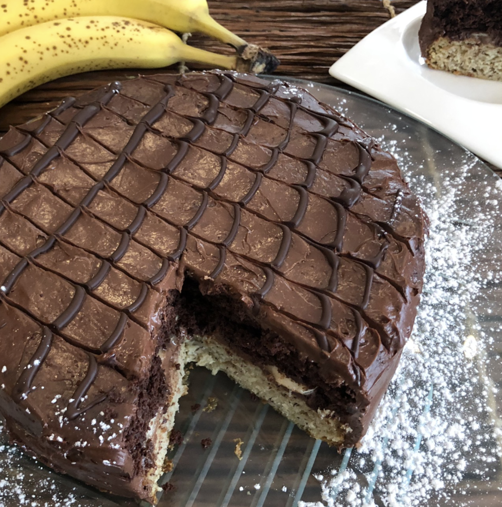 Banana Chocolate Fudge Layer Cake - Rose Reisman