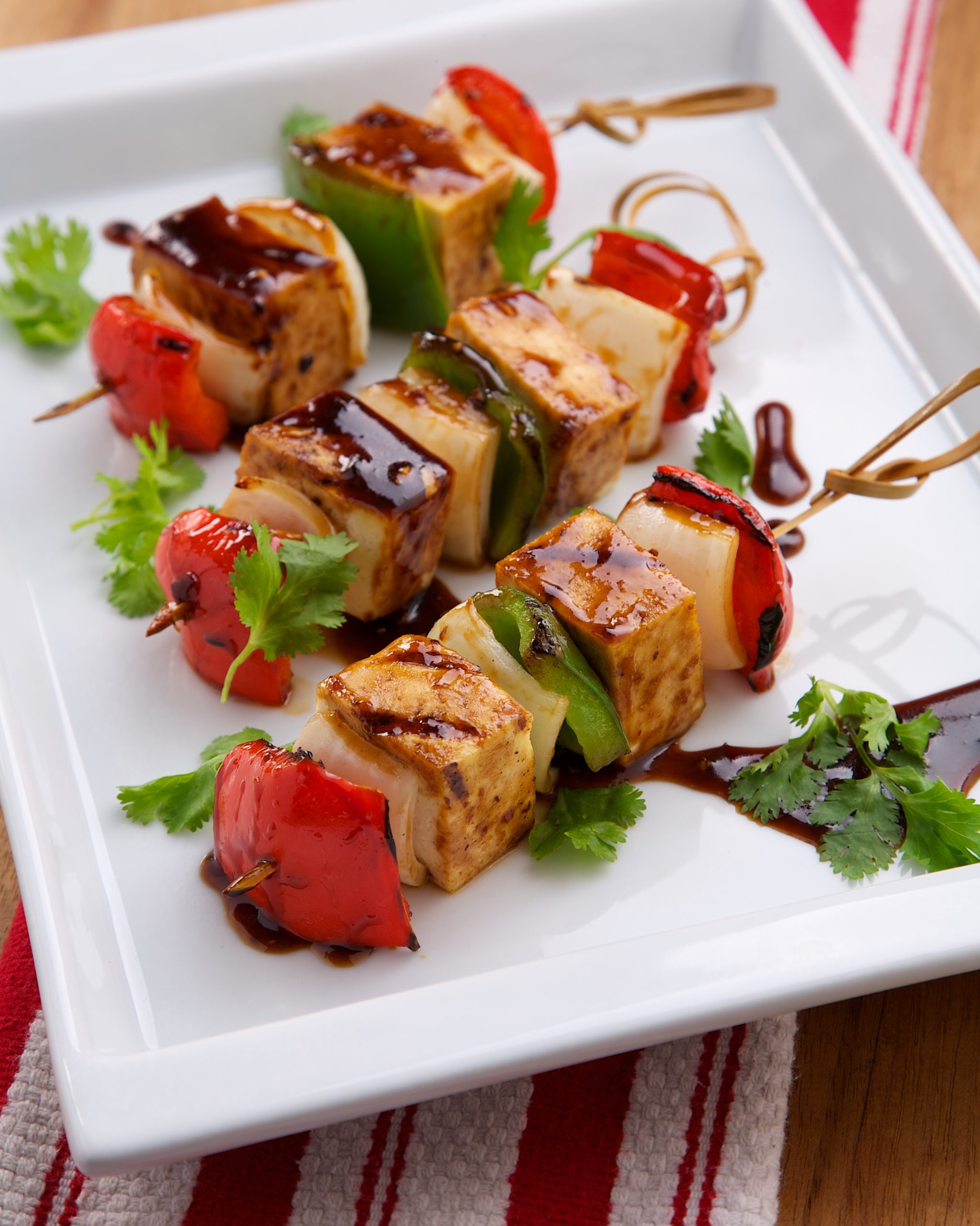 Tofu and Vegetable Satays with Black BeanHoisin Sauce Rose Reisman