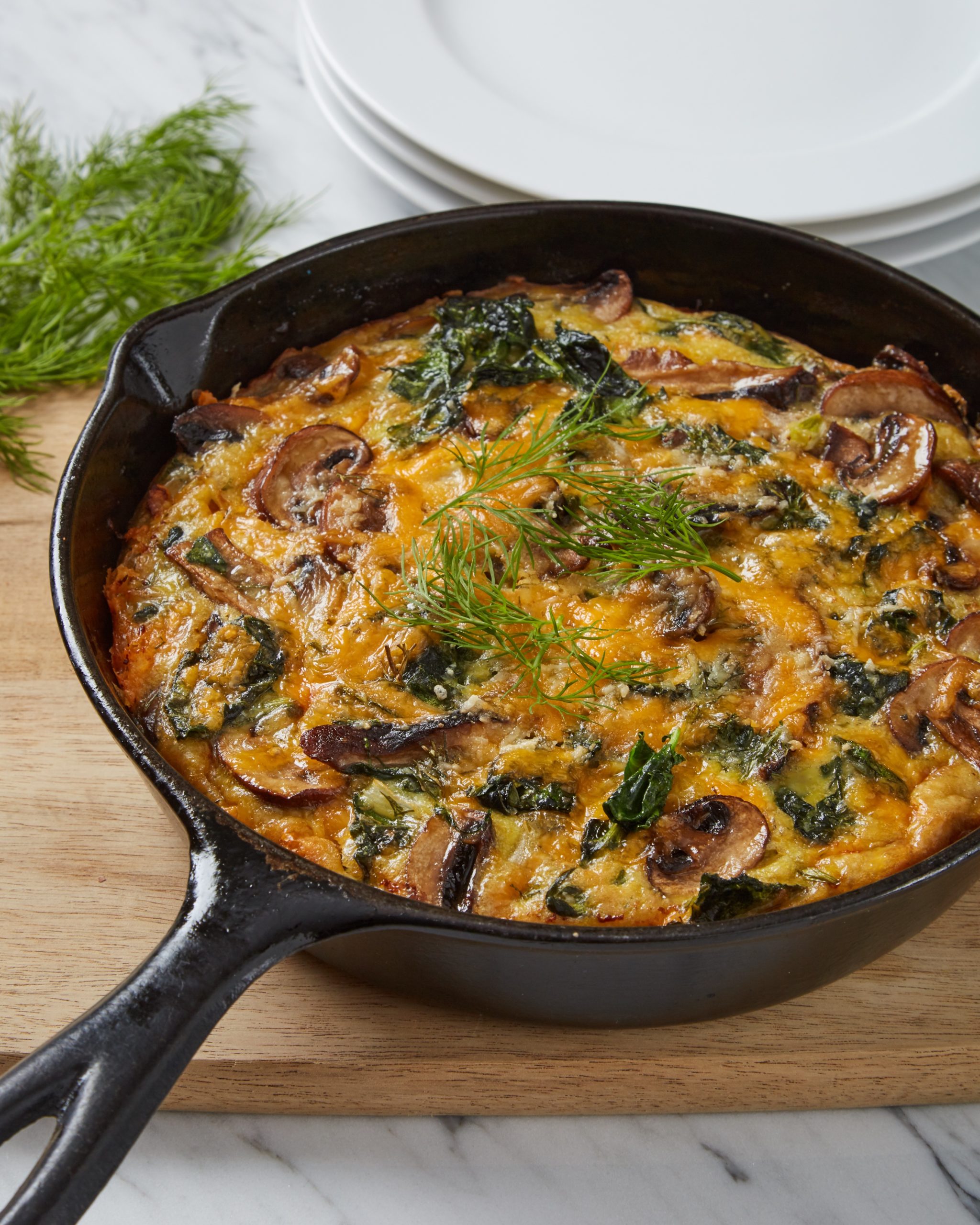 Crustless Quiche with Mushrooms and Cheese Rose Reisman